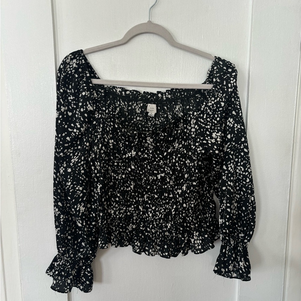 Black and White Women's Top